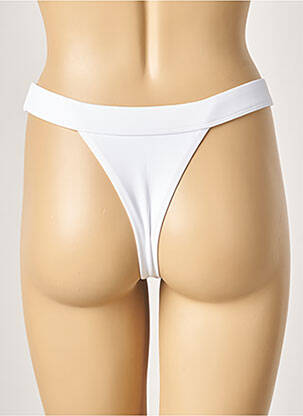 Bas de maillot de bain stretch string blanc KHASSANI femme