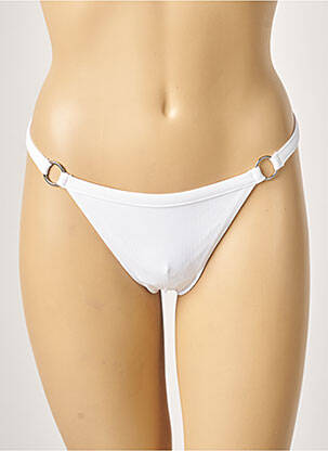 Bas de maillot de bain stretch string blanc KHASSANI femme