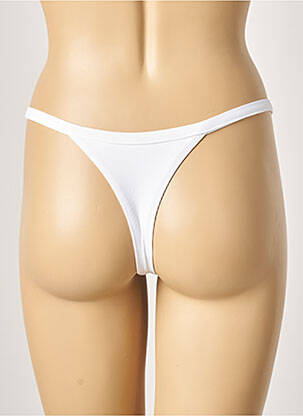 Bas de maillot de bain stretch string blanc KHASSANI femme