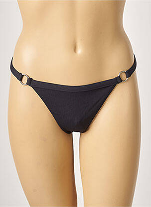 Bas de maillot de bain stretch string noir KHASSANI femme