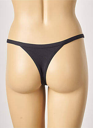 Bas de maillot de bain stretch string noir KHASSANI femme