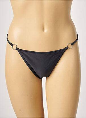 Bas de maillot de bain stretch string noir KHASSANI femme