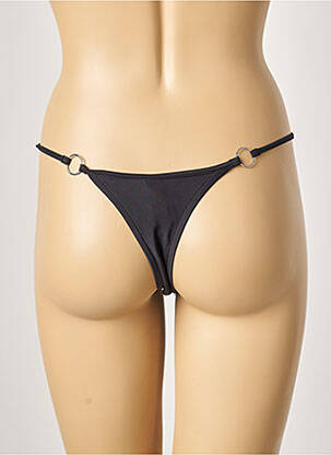 Bas de maillot de bain stretch string noir KHASSANI femme