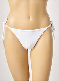Bas de maillot de bain tissage satiné string blanc KHASSANI femme