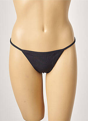 Bas de maillot de bain stretch string noir KHASSANI femme