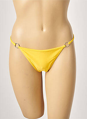 Bas de maillot de bain stretch string jaune KHASSANI femme