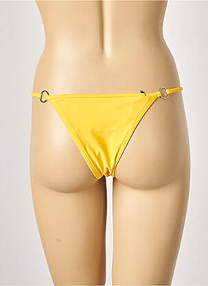 Bas de maillot de bain stretch string jaune KHASSANI femme