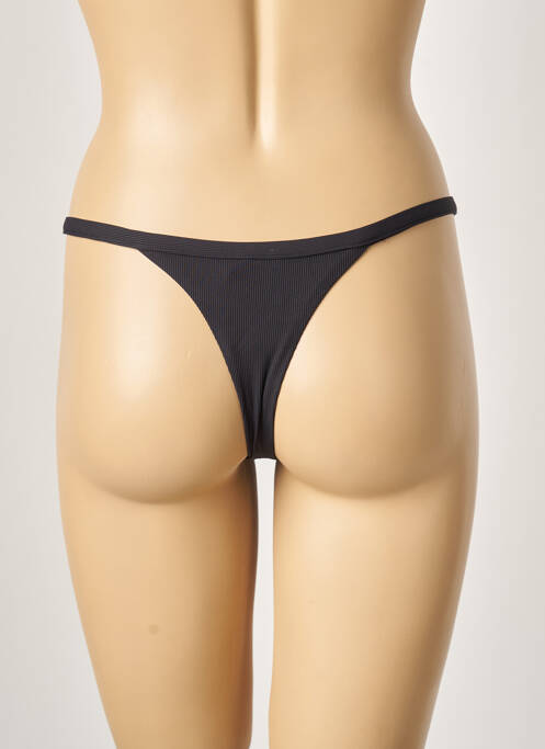 Bas de maillot de bain stretch string noir KHASSANI femme