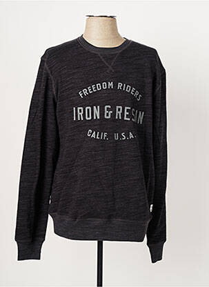 Sweat-shirt noir IRON AND RESIN pour homme