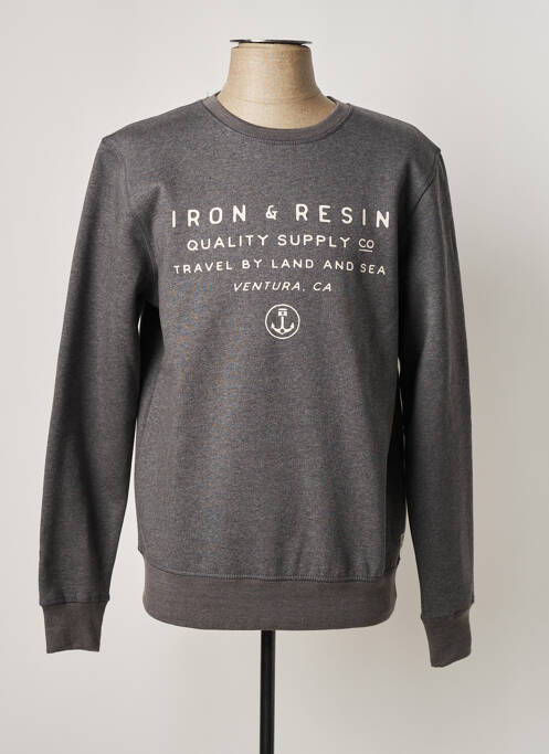 Sweat-shirt gris IRON AND RESIN pour homme