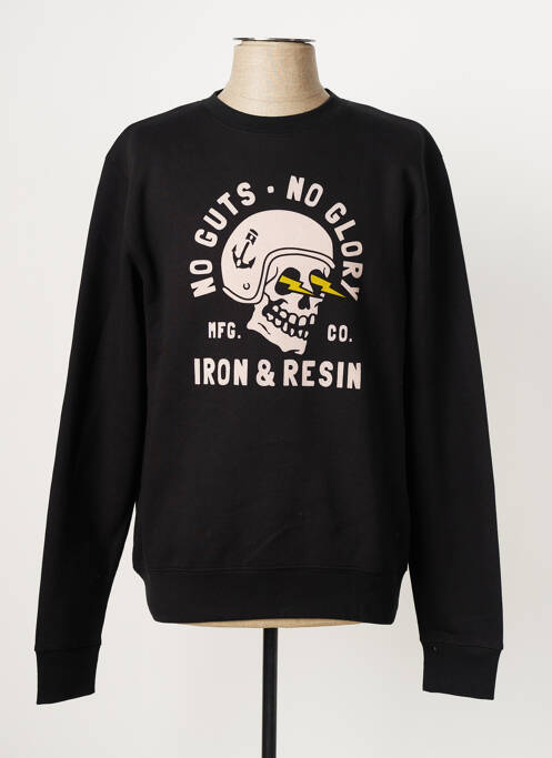 Sweat-shirt noir IRON AND RESIN pour homme