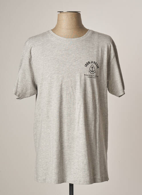 T-shirt gris IRON AND RESIN pour homme