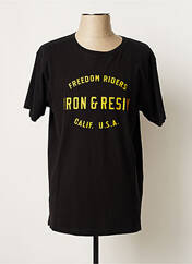 T-shirt noir IRON AND RESIN pour homme seconde vue