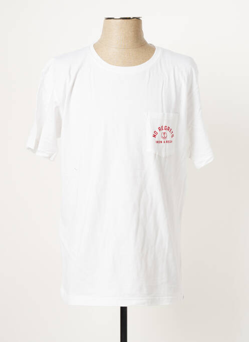 T-shirt blanc IRON AND RESIN pour homme