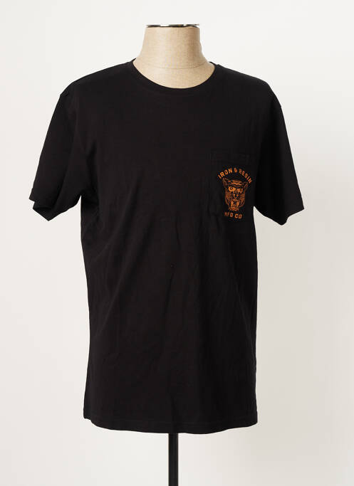 T-shirt noir IRON AND RESIN pour homme