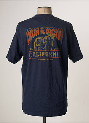 T-shirt stretch manches courtes bleu IRON AND RESIN homme