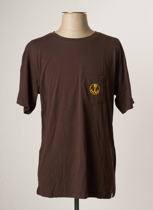 T-shirt marron IRON AND RESIN pour homme