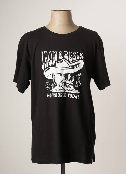 T-shirt noir IRON AND RESIN pour homme