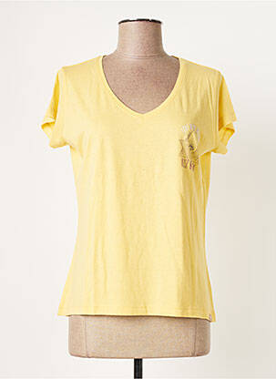 T-shirt jaune ROSE GARDEN pour femme