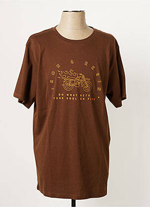 T-shirt marron IRON AND RESIN pour homme