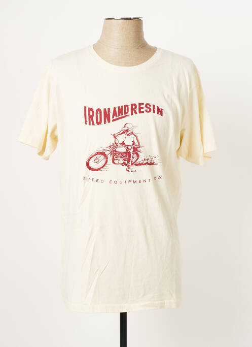 T-shirt beige IRON AND RESIN pour homme