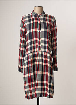 Robe mi-longue manches longues manches longues bleu ESPRIT femme