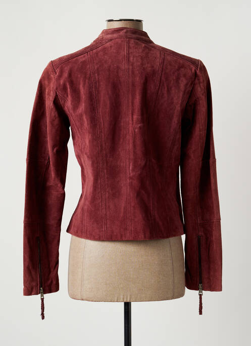 Veste en cuir rose ESPRIT pour femme