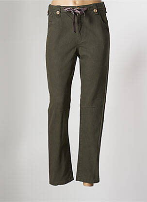 Jeans coupe droite vert HAPPY pour femme