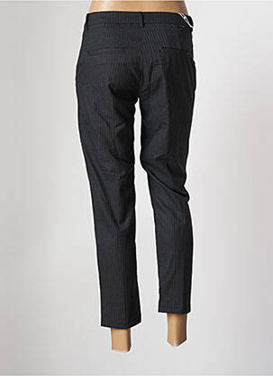 Pantalon 7/8 fermeture zippée sous rabat avec crochet taille basse noir REIKO femme