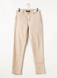 Pantalon chino tissage popeline taille normale beige REPLAY femme