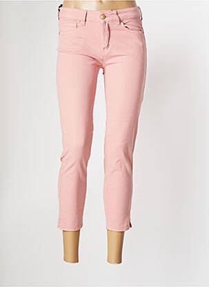 Pantacourt stretch taille normale rose FIVE femme