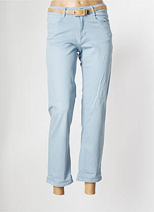 Pantalon 7/8 stretch taille normale bleu PARA MI femme