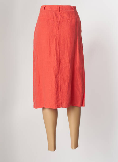 Jupe mi-longue orange ONE STEP pour femme