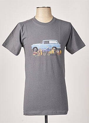 T-shirt tissage jersey manches courtes gris MA LOCOMOTION homme