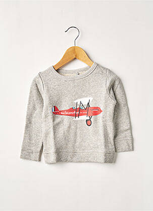Sweat-shirt imprimé fantaisie manches longues gris MA LOCOMOTION garcon