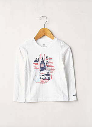 T-shirt manches longues manches longues blanc MA LOCOMOTION garcon