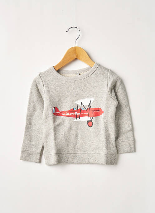 Sweat-shirt imprimé fantaisie manches longues gris MA LOCOMOTION garcon