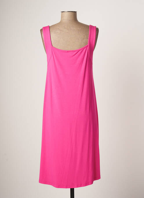 Robe mi-longue rose SIGNATURE pour femme