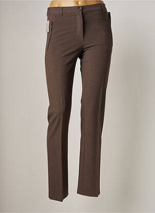 Pantalon droit marron BRANDTEX pour femme