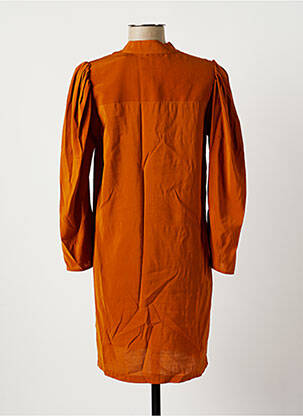 Robe mi-longue manches longues manches longues marron SCOTCH & SODA femme