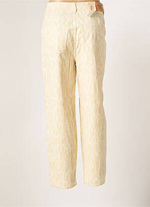 Pantalon large fermeture zippée sous rabat boutonné taille haute beige MAISON SCOTCH femme