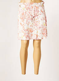 Jupe courte poches rose CALIE femme