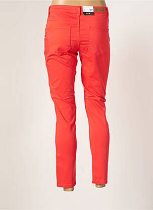 Pantalon 7/8 stretch taille normale rouge F.A.M. femme