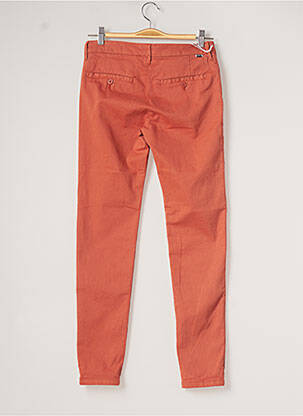 Pantalon chino tissage popeline taille normale orange REIKO femme