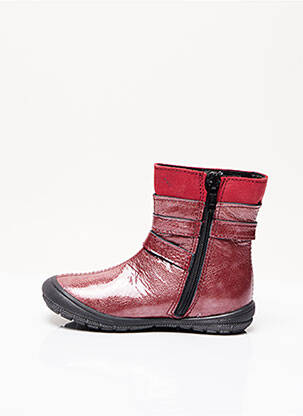 Bottines/boots bout rond bout rond rouge BOPY fille