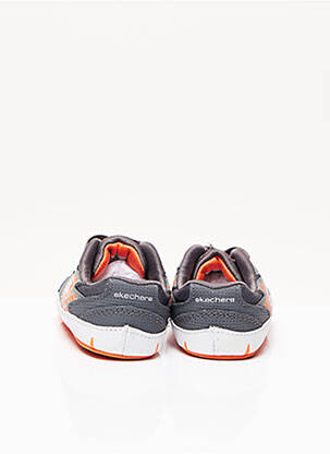 Baskets fermeture elastique bout rond gris SKECHERS garçon