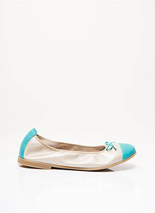 Ballerines matière lisse chiquet beige BOPY fille