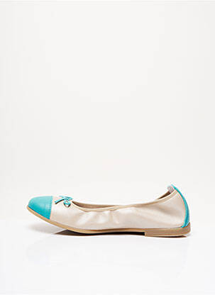 Ballerines matière lisse chiquet beige BOPY fille
