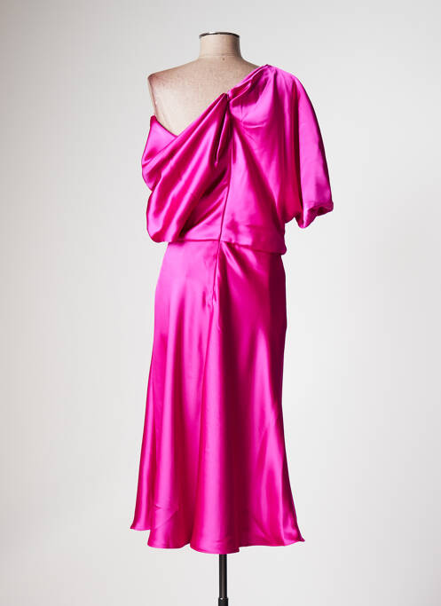 Robe mi-longue rose AMSALE pour femme