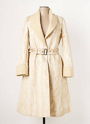 Manteau long beige DESIGUAL pour femme